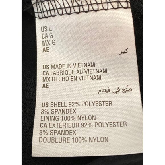 Alfani Black White Stripe Lace Floral Short Sleeve Tunic Top Ties in Back Large - Picture 4 of 10